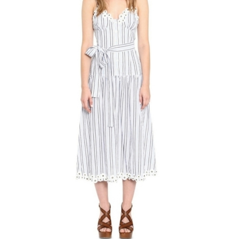 NWT Michael Kors Striped Midi Dress